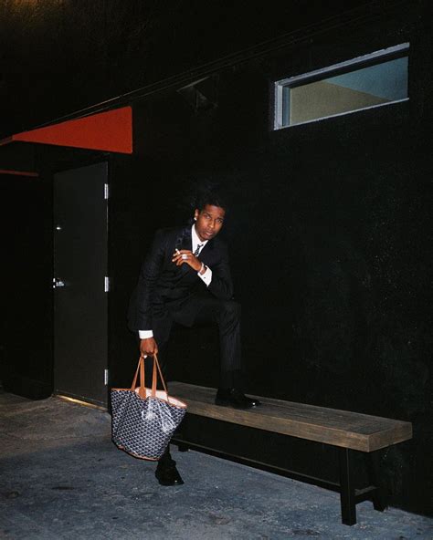 goyard bags asap rocky|SPOTTED: ASAP Rocky Serves in Smart Suit & Goyard Bag.